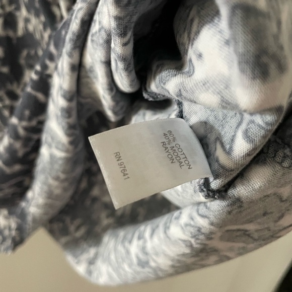 J. Jill Pure Jill Modal Cotton Marbled Gray Printed Shift Dress Casual 4X - Picture 4 of 6